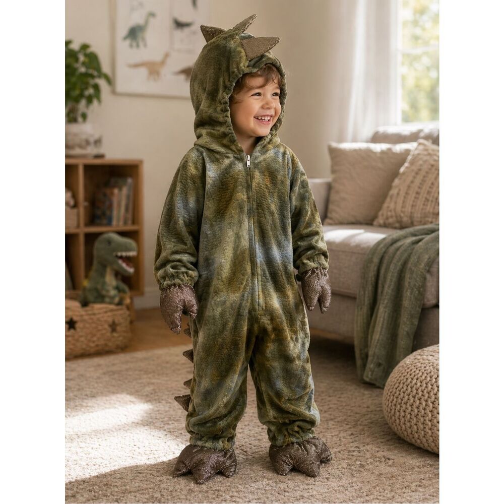 Princess Paradise Toddler dragon costume Full front zip Hood and tail 6-12 Month